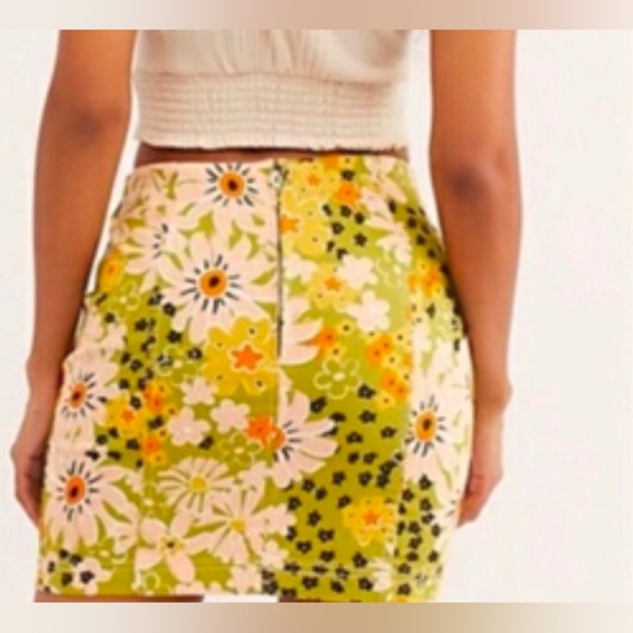 Free People Floral Mini Skirt - Picture 3 of 8